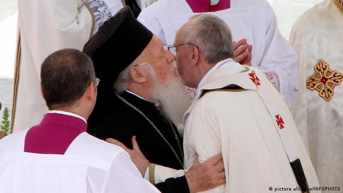Patriarch Bartholomäus I. und Papst Franziskus