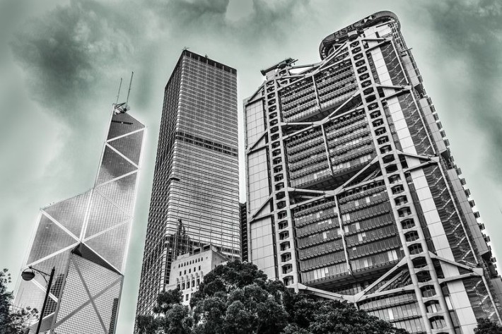 Кулата на Банката на Китай, Cheung Kong Center и и сградата на HSBS
