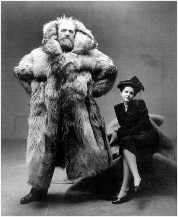 Полярният изследовател Петер Фрейхен със съпругата си, 1947г