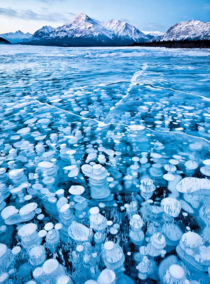 Ледените мехурчета на езерото Абрахам - Канада
