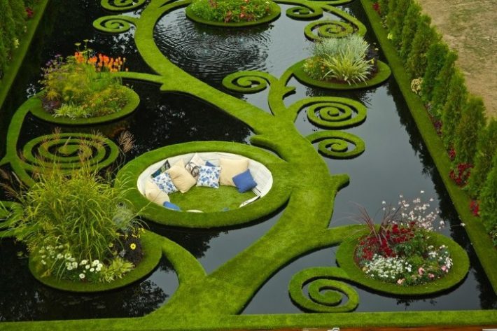 В тази зелена градина в Нова Зеландия.
