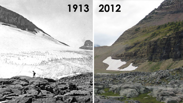 Ледник Болдър – 1913г и 2012г