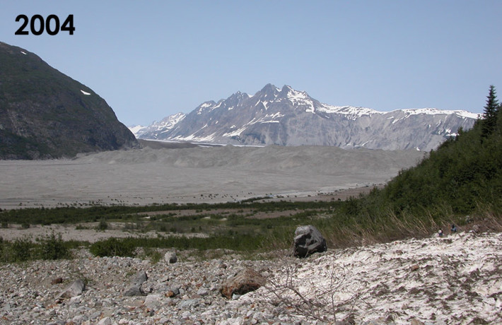 Ледник Каръл – 1906г и 2004г