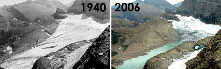 Ледник Гринел – 1940г и 2006г