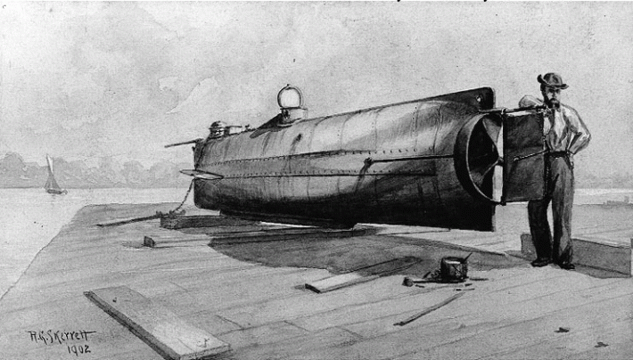 Хорас Лоусън Хънли: Бойна подводница