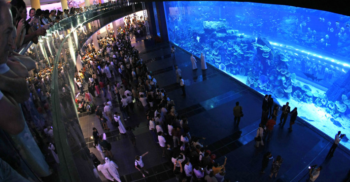 Аквариумът в търговски център Дубай